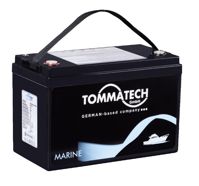 TommaTech 12.8 V 100 AH Marin Bluetooth Lityum Batarya 8000 Cycle
